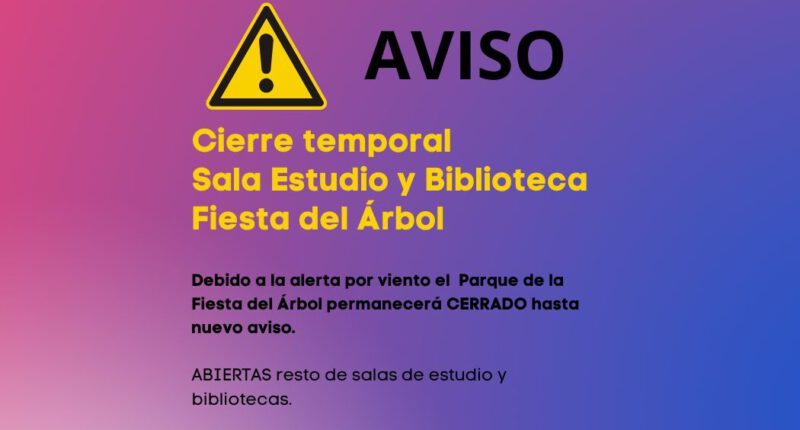 CIERRE TEMPORAL DE LA SALA DE ESTUDIO Y BIBLIOTECA FIESTA DEL ÁRBOL POR VIENTO